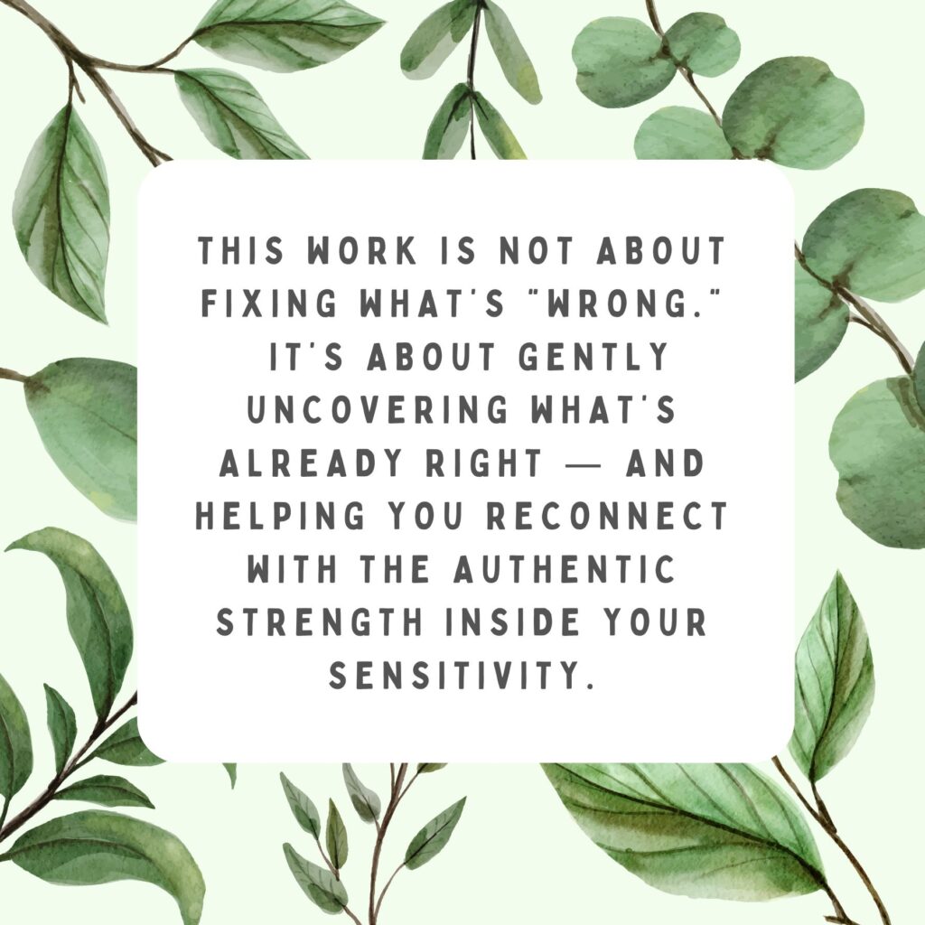 HSP Coaching instead of fixing